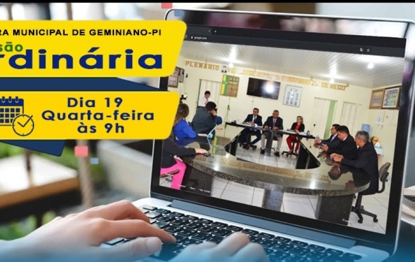 Câmara de Geminiano divulga a pauta da sessão ordinária desta quarta-feira (19)