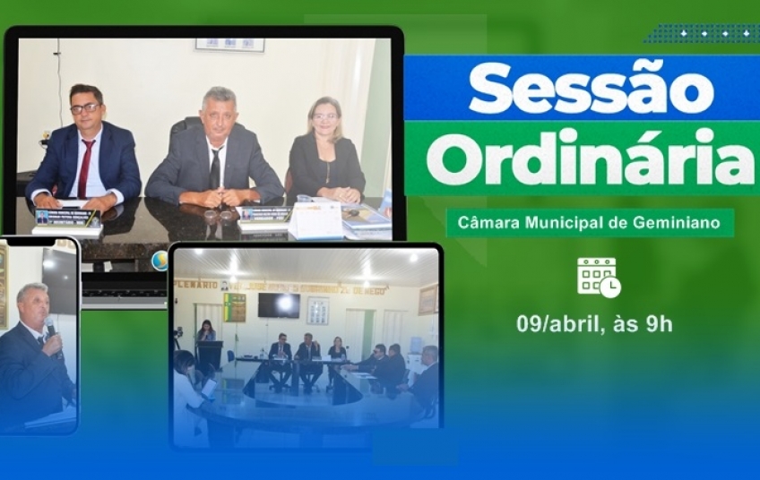 Câmara de Geminiano realiza sessão ordinária nesta quarta-feira (9) e pauta traz demandas importantes para a população