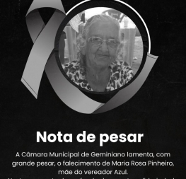 Câmara Municipal de Geminiano decreta luto oficial pelo falecimento de Maria Rosa Pinheiro